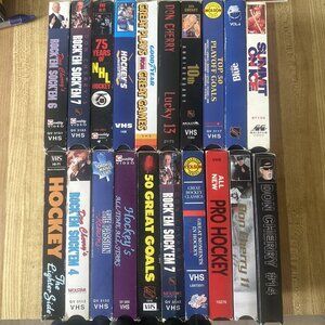 Hockey 20 VHS LOT! Don Cherry Rock’Em Sock’em Great Goals Plays Games NHL 20VHS